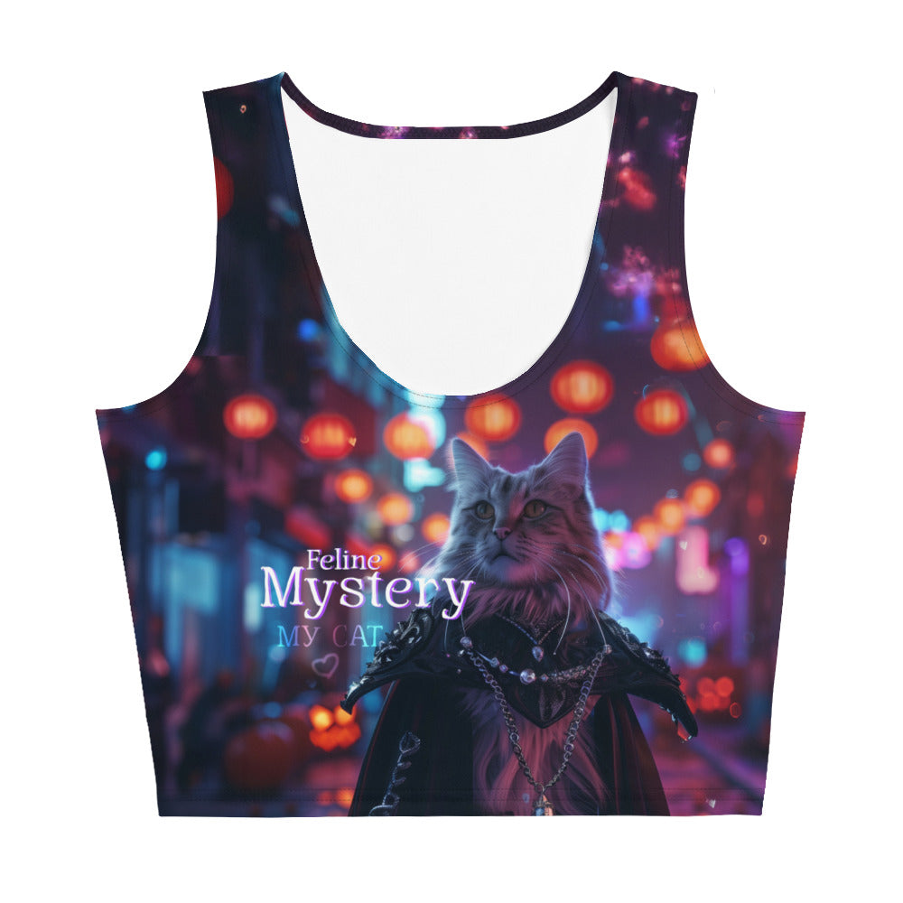 Crop Top "Feline Mystery" – Edición Especial Halloween