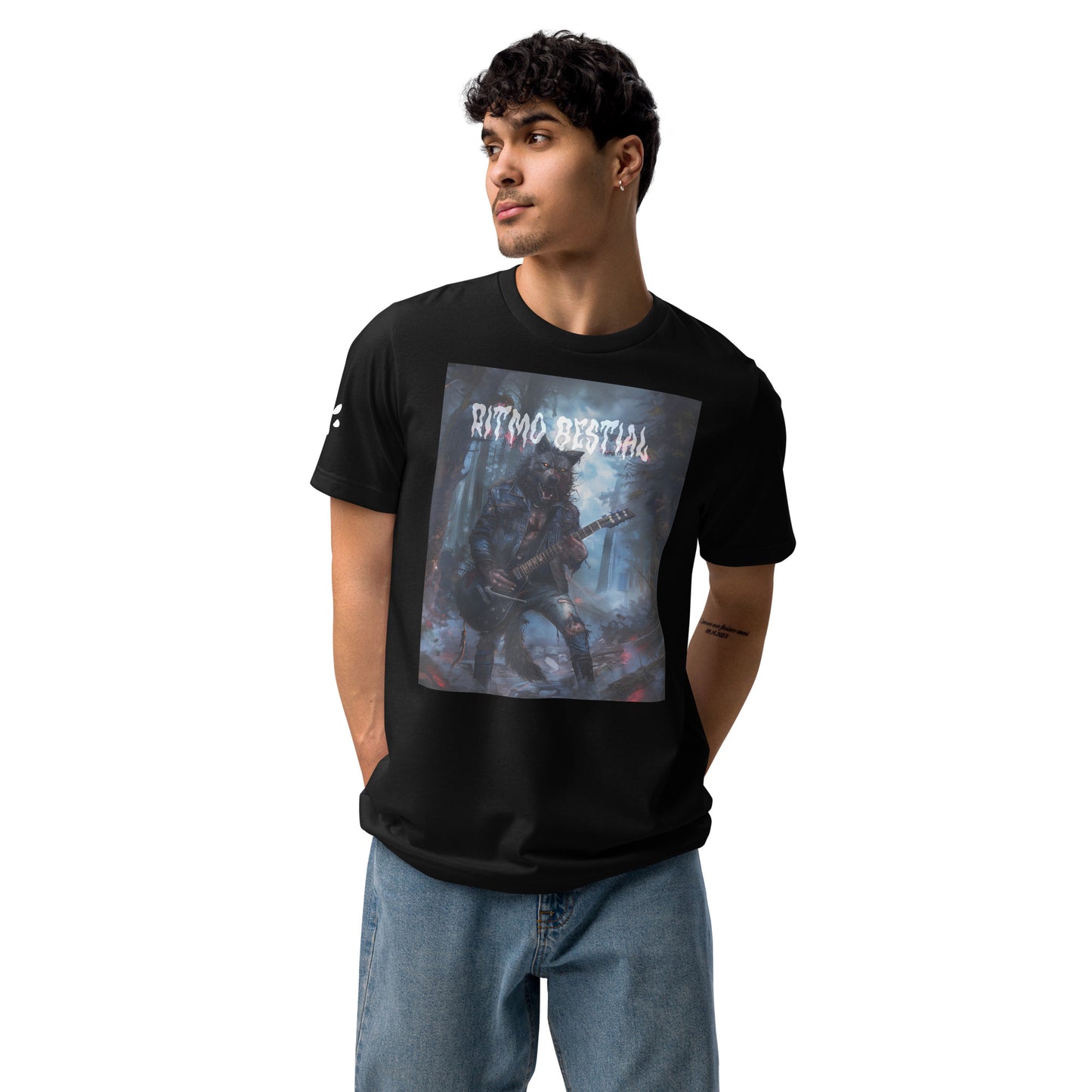 Camiseta "Ritmo Bestial" Eco Unisex - Lobo Rockero